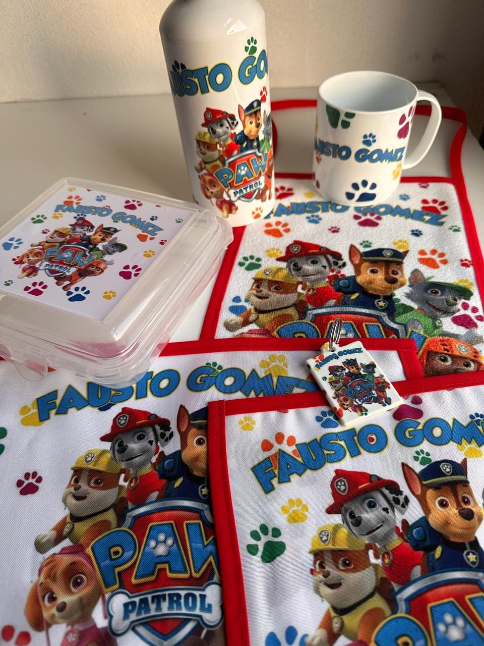Kit escolar personalizado temática Paw Patrol