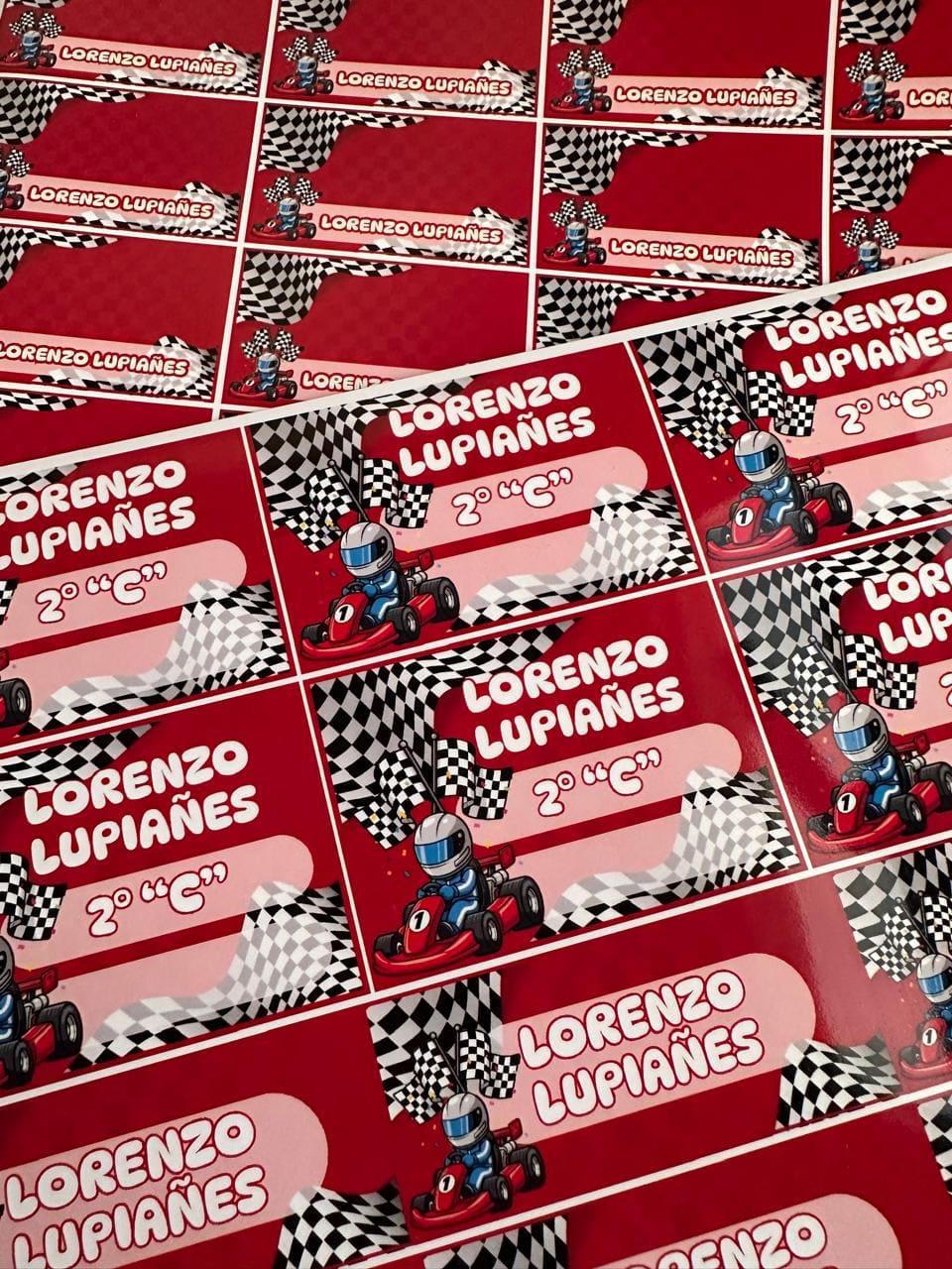 Etiquetas escolares personalizadas con nombre